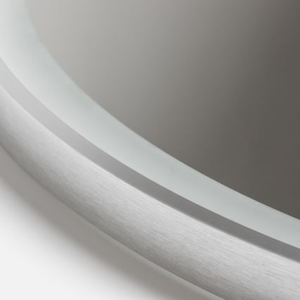 Brilagi - Miroir chauffant de salle de bains LED dimmable avec rétroéclairage ALU PRO LED/18W/230V Ø 60 cm 3000/4000/6500K IP44 chrome mat CRI 90