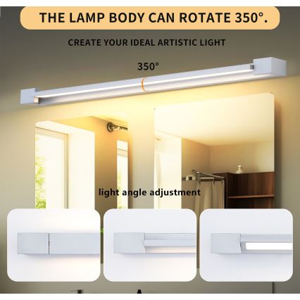 Brilagi - Éclairage LED pour miroir de salle de bains AQUA LINE LED/36W/230V 120 cm IP44 chrome mat IRC 90