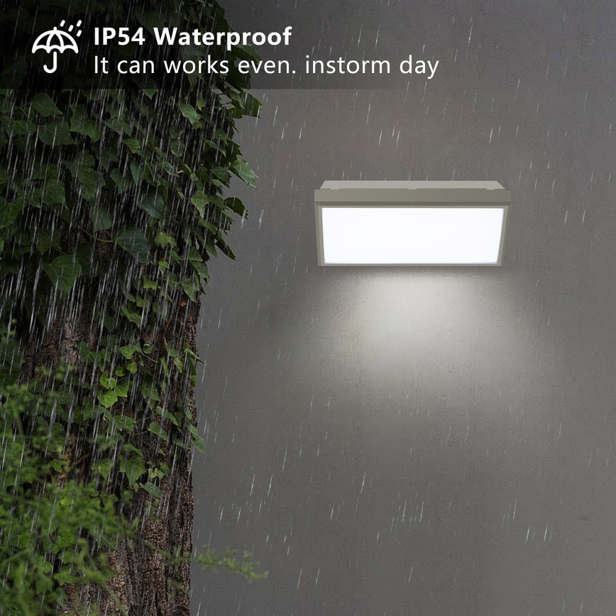 Brilagi - LED-Outdoor-Wandleuchte mit Sensor TRIANGLE LED/20W/230V grau IP65