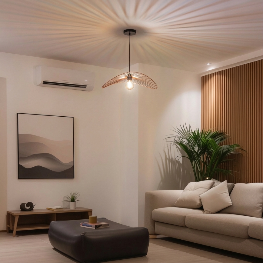 Brilagi - LED-Pendelleuchte an Drahtseil CERIA WIRE 1xE27/40W/230V 40x56 cm Bronze