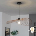 Brilagi - LED-Pendelleuchte an Drahtseil CERIA WIRE 1xE27/40W/230V 60x80 cm Bronze