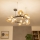 Brilagi - LED-Pendelleuchte an Drahtseil MILLA 15xG9/3W/230V schwarz-chrom/goldfarben