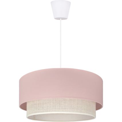 Brilagi - LED-Pendelleuchte an Kabel BOHO BOBO 1xE27/10W/230V Ø 40 cm rosa/creme