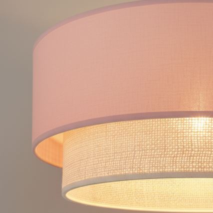 Brilagi - LED-Pendelleuchte an Kabel BOHO BOBO 1xE27/10W/230V Ø 40 cm rosa/creme
