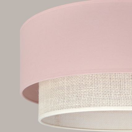Brilagi - LED-Pendelleuchte an Kabel BOHO BOBO 1xE27/60W/230V Ø 40 cm rosa/creme