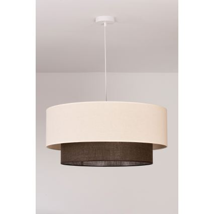 Brilagi - LED-Pendelleuchte an Kabel Boho-Style 3xE27/15W/230V Ø 60 cm creme/braun