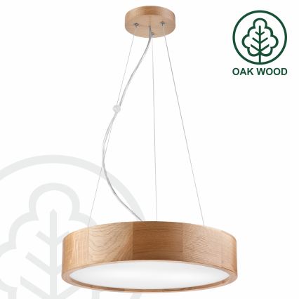 Brilagi - LED-Pendelleuchte an Kabel CARVALHO 2xE27/60W/230V Eiche Ø 37 cm