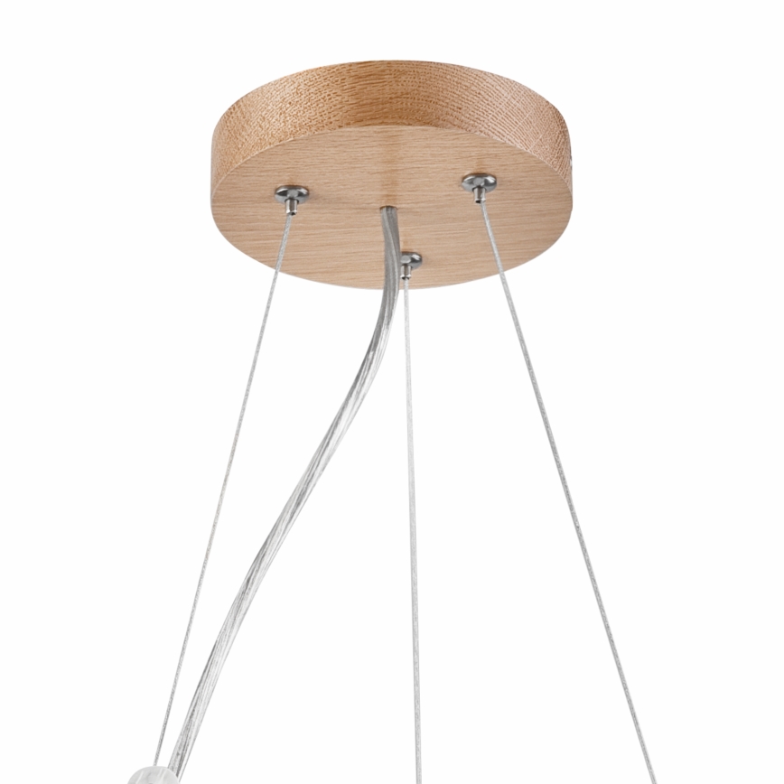 Brilagi - LED-Pendelleuchte an Kabel CARVALHO 2xE27/60W/230V Eiche Ø 37 cm