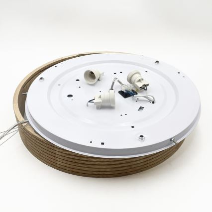 Brilagi - LED-Pendelleuchte an Kabel CARVALHO MODERN 3xE27/60W/230V Eiche Ø 47,5 cm