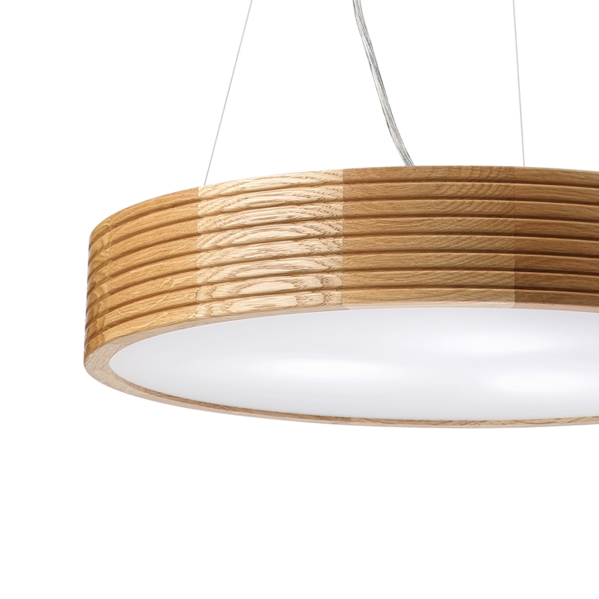 Brilagi - LED-Pendelleuchte an Kabel CARVALHO MODERN 3xE27/60W/230V Eiche Ø 47,5 cm