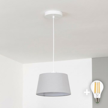 Brilagi - LED-Pendelleuchte an Kabel CERIA 1xE27/40W/230V Ø 25 cm grau
