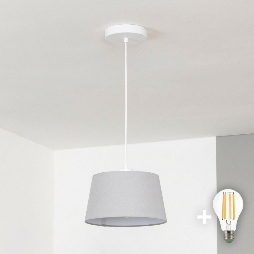 Brilagi - LED-Pendelleuchte an Kabel CERIA 1xE27/40W/230V Ø 25 cm grau