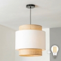 Brilagi - LED-Pendelleuchte an Kabel CERIA 1xE27/40W/230V Ø 30 cm schwarz/beige/weiß