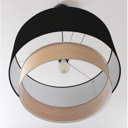 Brilagi - LED-Pendelleuchte an Kabel CERIA 1xE27/40W/230V Ø 50 cm schwarz/beige