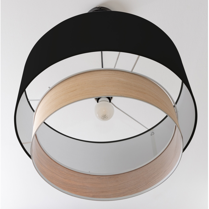 Brilagi - LED-Pendelleuchte an Kabel CERIA 1xE27/40W/230V Ø 50 cm schwarz/beige