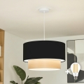 Brilagi - LED-Pendelleuchte an Kabel CERIA 1xE27/40W/230V Ø 50 cm schwarz/beige