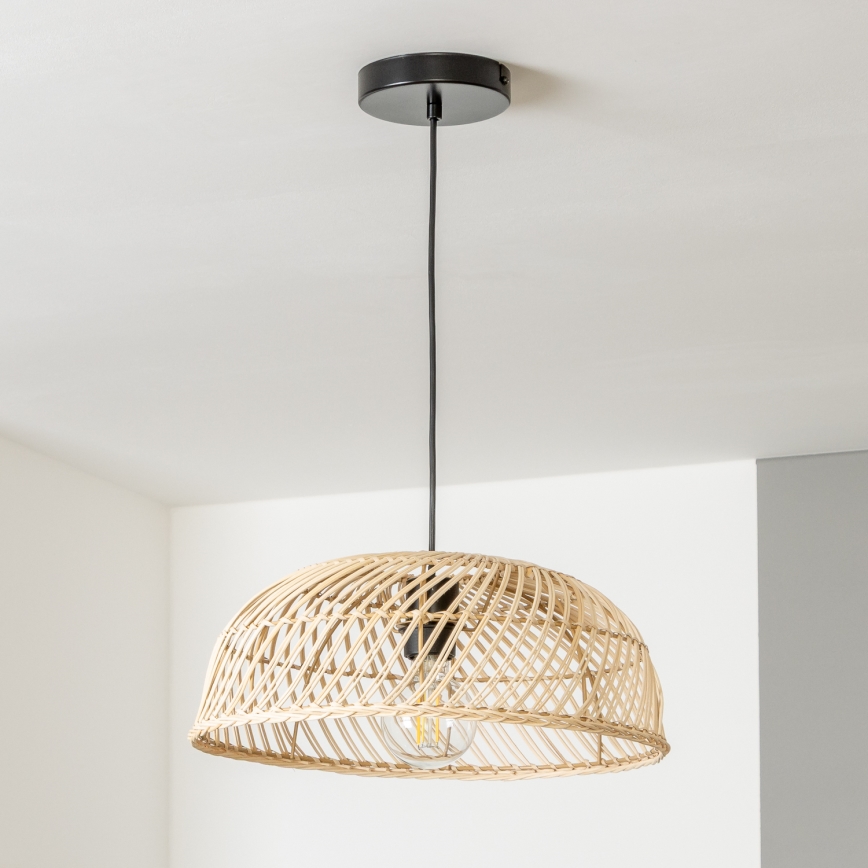 Brilagi - LED-Pendelleuchte an Kabel CERIA BOHO 1xE27/40W/230V Ø 60 cm Rattan