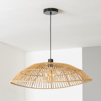 Brilagi - LED-Pendelleuchte an Kabel CERIA BOHO 1xE27/40W/230V Ø 70 cm, braun