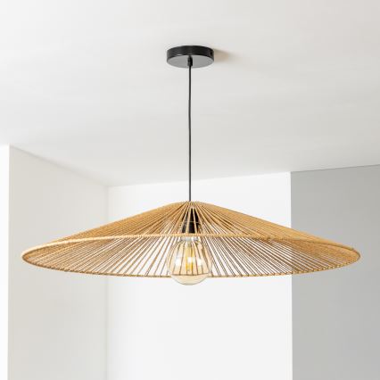 Brilagi - LED-Pendelleuchte an Kabel CERIA BOHO 1xE27/40W/230V Ø 90 cm braun