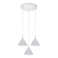 BRILAGI - LED Pendelleuchte an Kabel CONE TRIPLE ROUND 3xGX53/15W/230V weiß