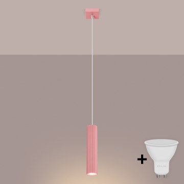 Brilagi - LED-Pendelleuchte an Kabel CRESTO 1xGU10/10W/230V rosa