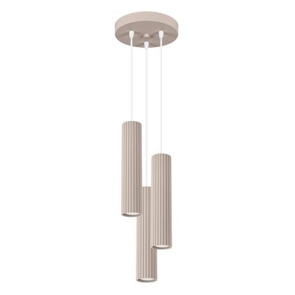 Brilagi - LED-Pendelleuchte an Kabel CRESTO 3xGU10/10W/230V taupe