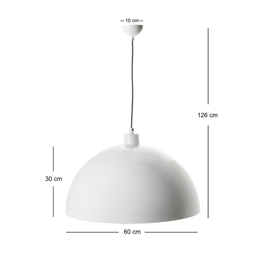 Brilagi - LED-Pendelleuchte an Kabel METALO 1xE27/40W/230V Ø 60 cm weiß/kupfer