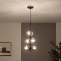 Brilagi - LED-Pendelleuchte an Kabel MILLA 6xG9/3W/230V schwarz/chrom/rauchglas