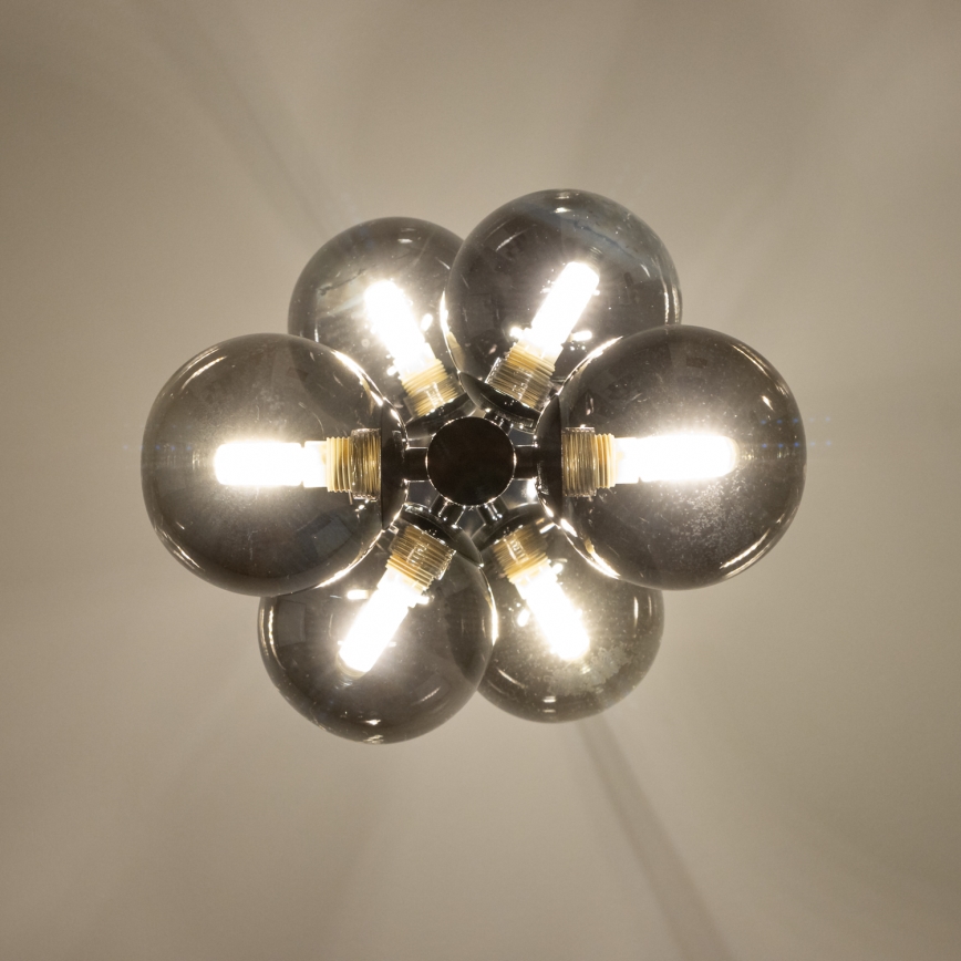 Brilagi - LED-Pendelleuchte an Kabel MILLA 6xG9/3W/230V schwarz/chrom/rauchglas