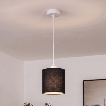 BRILAGI - LED-Pendelleuchte an Kabel NUBILA 1xE27/60W/230V Ø 14 cm weiß/schwarz