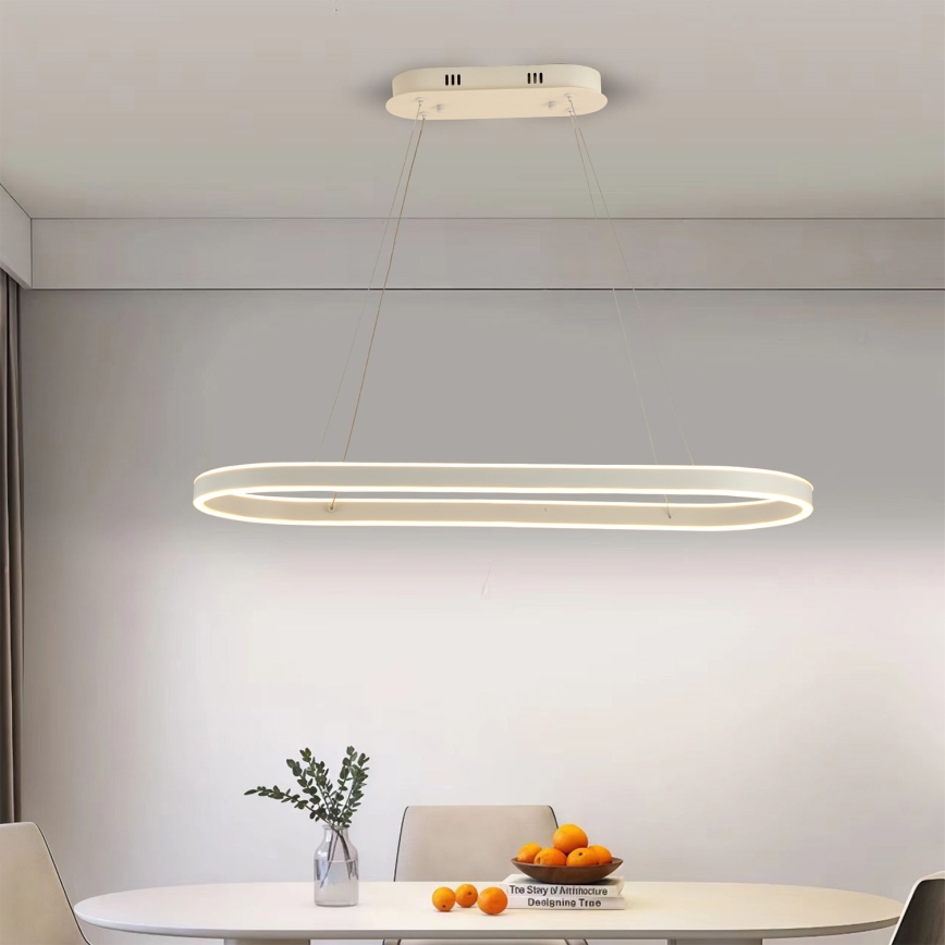 Brilagi - LED-Pendelleuchte an Kabel PONDIE LED/45W/230V 80x30 cm weiß
