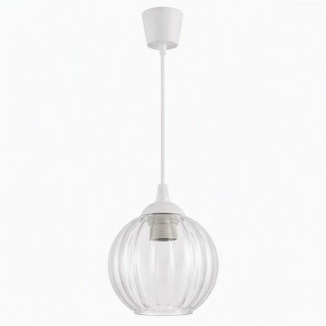 Brilagi - LED-Pendelleuchte an Kabel RETRO GLASS 1xE27/60W/230V Ø 18 cm weiß/klar