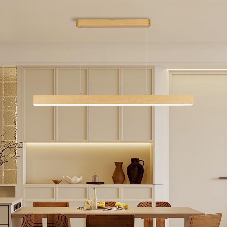 Brilagi - LED-Pendelleuchte an Kabel SLEEKLINE LED/40W/230V 3000/4500/6000K Eichen-Dekor