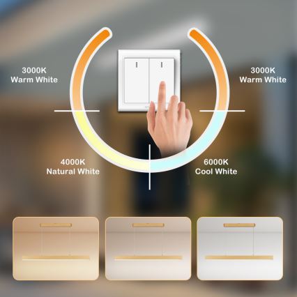 Brilagi - LED-Pendelleuchte an Kabel SLEEKLINE LED/40W/230V 3000/4500/6000K Eichen-Dekor