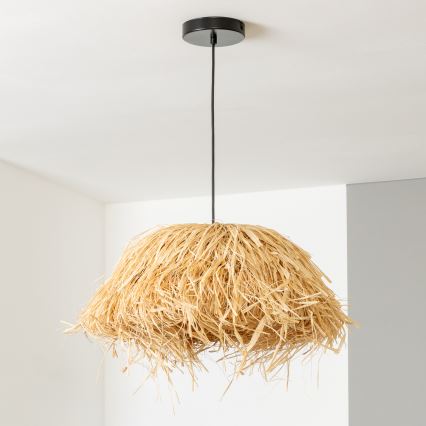 Brilagi – LED-Pendelleuchte an Seil CERIA BOHO 1xE27/40W/230V Ø 40 cm Raffia