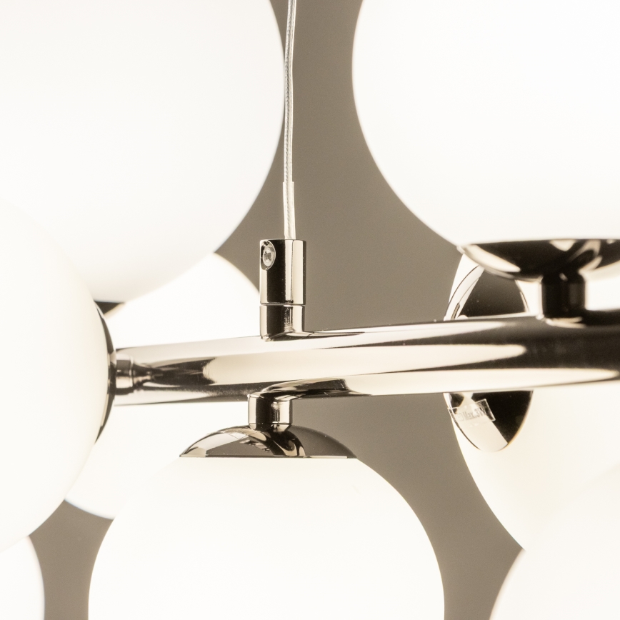 Brilagi - LED-Pendelleuchte an Seil MILLA 10xG9/3W/230V schwarz/chrom/weiß