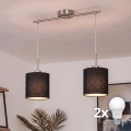 Brilagi - LED-Pendelleuchte an Seil NUBILA 2xE27/60W/230V schwarz