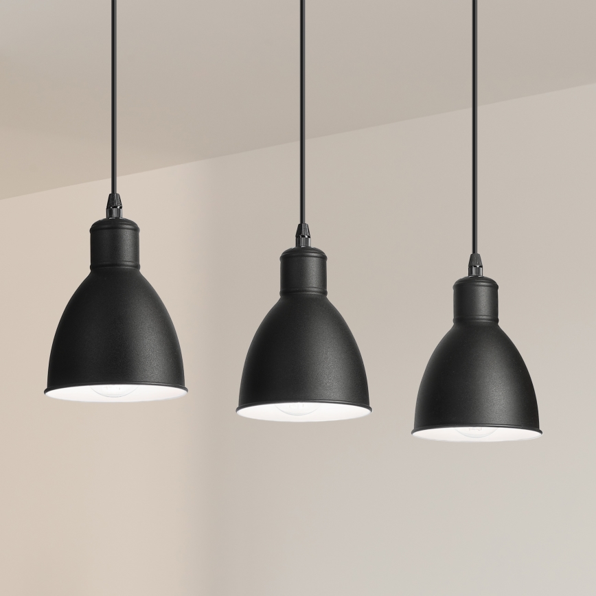 Brilagi - LED-Pendelleuchte an Stahlseil RIDDY 3xE27/60W/230V schwarz