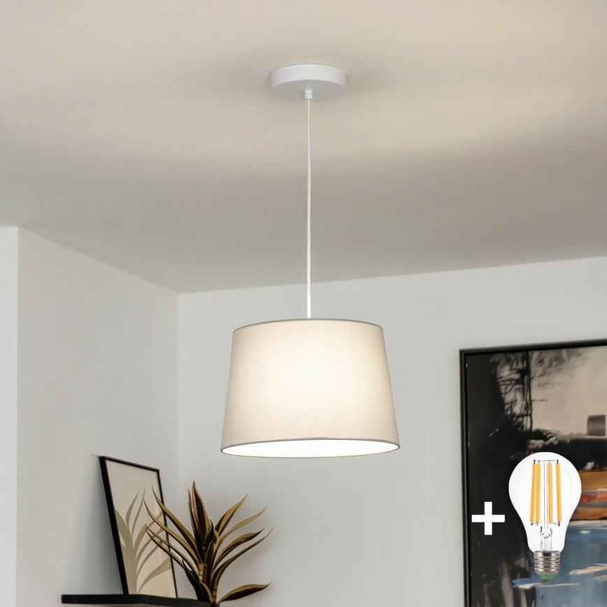 Brilagi - LED-Pendelleuchte CERIA 1xE27/40W/230V Ø 30 cm grau