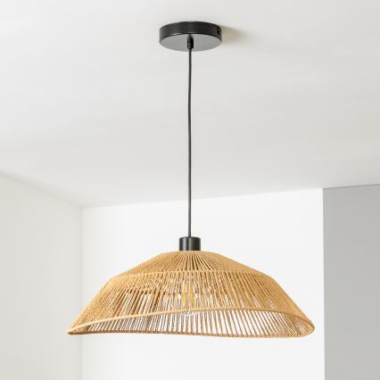 Brilagi - LED-Pendelleuchte CERIA BOHO am Kabel 1xE27/40W/230V Ø 50 cm braun