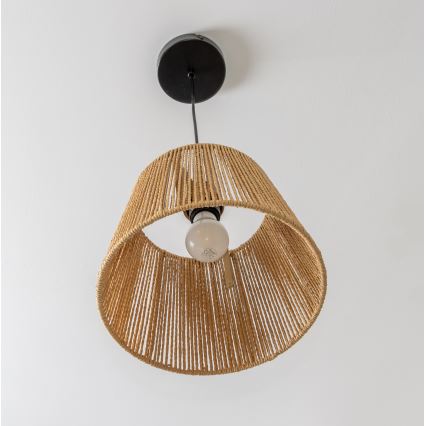Brilagi - LED-Pendelleuchte CERIA BOHO an Kabel 1xE27/40W/230V Ø 28 cm, braun