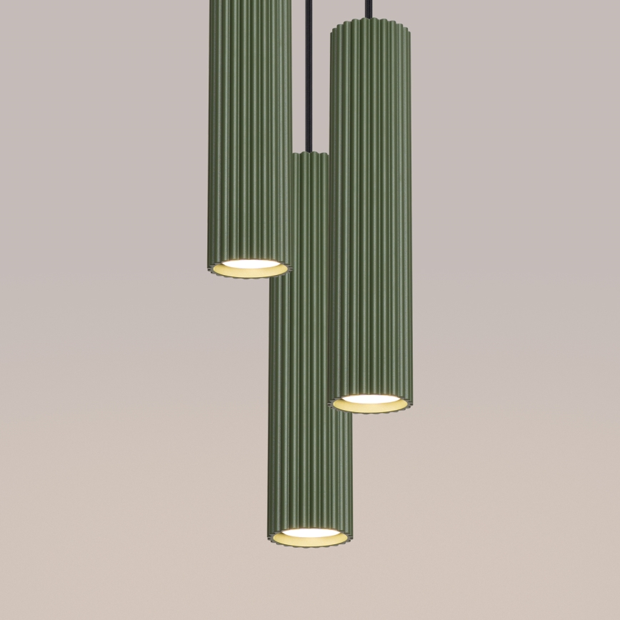 Brilagi - LED-Pendelleuchte CRESTO an Kabel, 3x GU10, 10 W, 230 V, grün