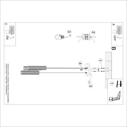 Brilagi - LED-Pendelleuchte CRESTO an Kabel, 3x GU10, 10 W, 230 V, grün