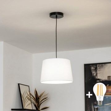 Brilagi - LED-Pendelleuchte mit Kabel CERIA 1xE27/40W/230V Ø 30 cm weiß
