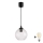 Brilagi - LED-Pendelleuchte mit Kabel RETRO GLASS 1xE27/60W/230V Ø 18 cm schwarz/klar