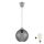 Brilagi - LED-Pendelleuchte mit Kabel RETRO GLASS 1xE27/60W/230V Ø 18 cm silber/rauchgrau