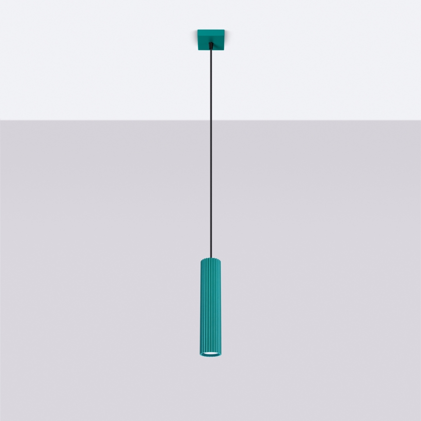 Brilagi - LED-Pendelleuchte mit Kabelaufhängung CRESTO 1xGU10/10W/230V türkis