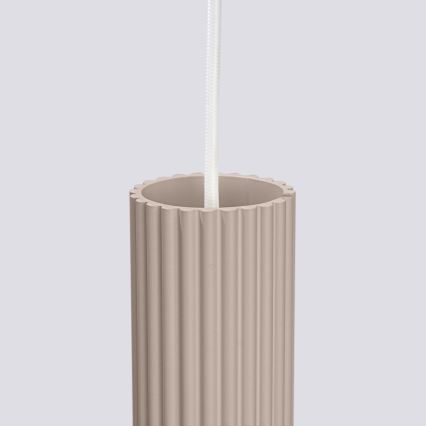 Brilagi - LED-Pendelleuchte mit Kabelaufhängung CRESTO 3xGU10/10W/230V taupe