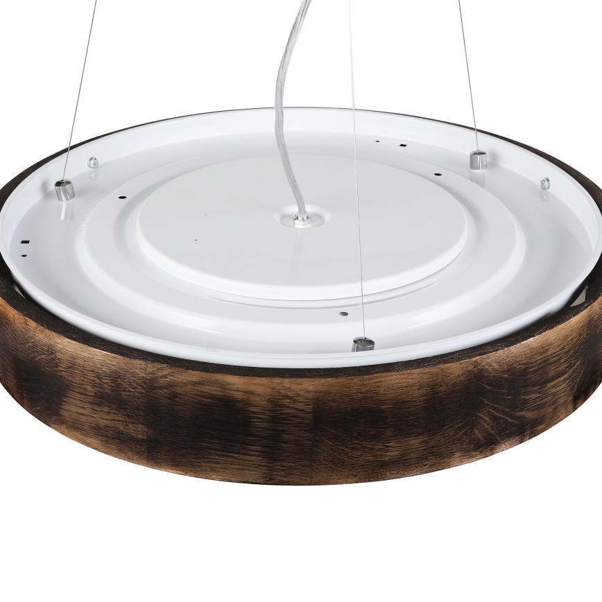 Brilagi - LED-Pendelleuchte mit Seilaufhängung CARVALHO SMOKEY 3xE27/60W/230V Eiche Ø 47,5 cm
