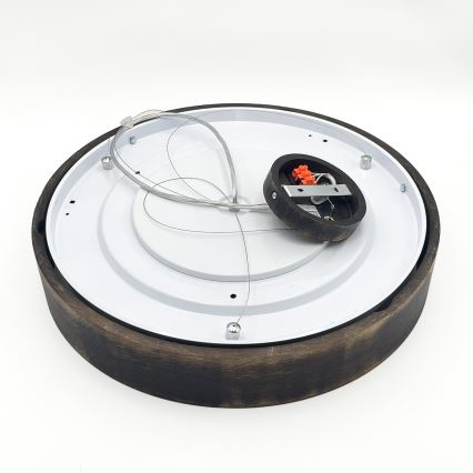 Brilagi - LED-Pendelleuchte mit Seilaufhängung CARVALHO SMOKEY 3xE27/60W/230V Eiche Ø 47,5 cm
